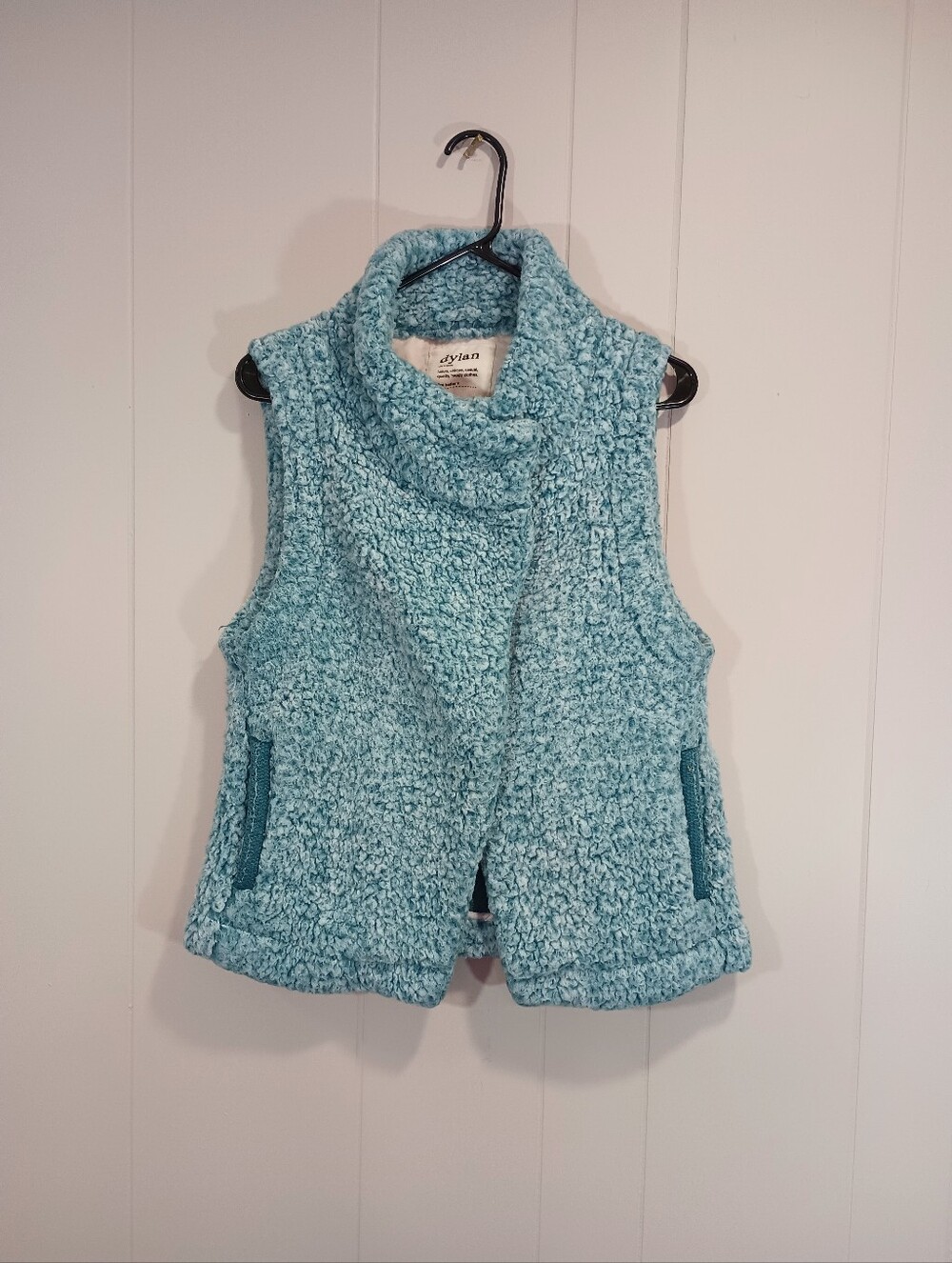 dylan Blue Plush Sherpa Vest